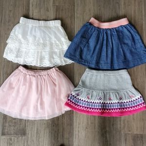 3T/4T Skirt Bundle, Fours skirts - 2 new with tags